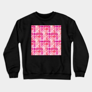 Pink and Orange Digital Shibori Crewneck Sweatshirt